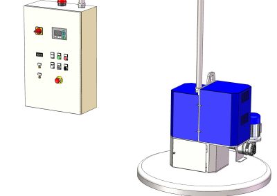 Degasatore per paranco con dosatore