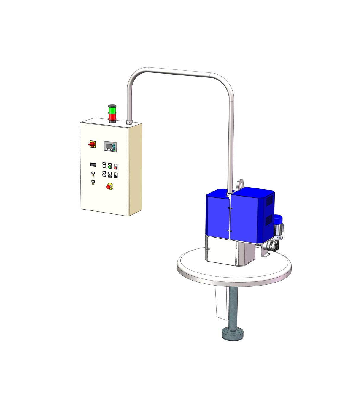 Degasatore per paranco con dosatore