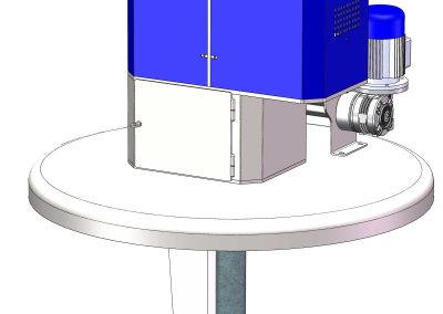 Degasatore per paranco con dosatore unita degasante