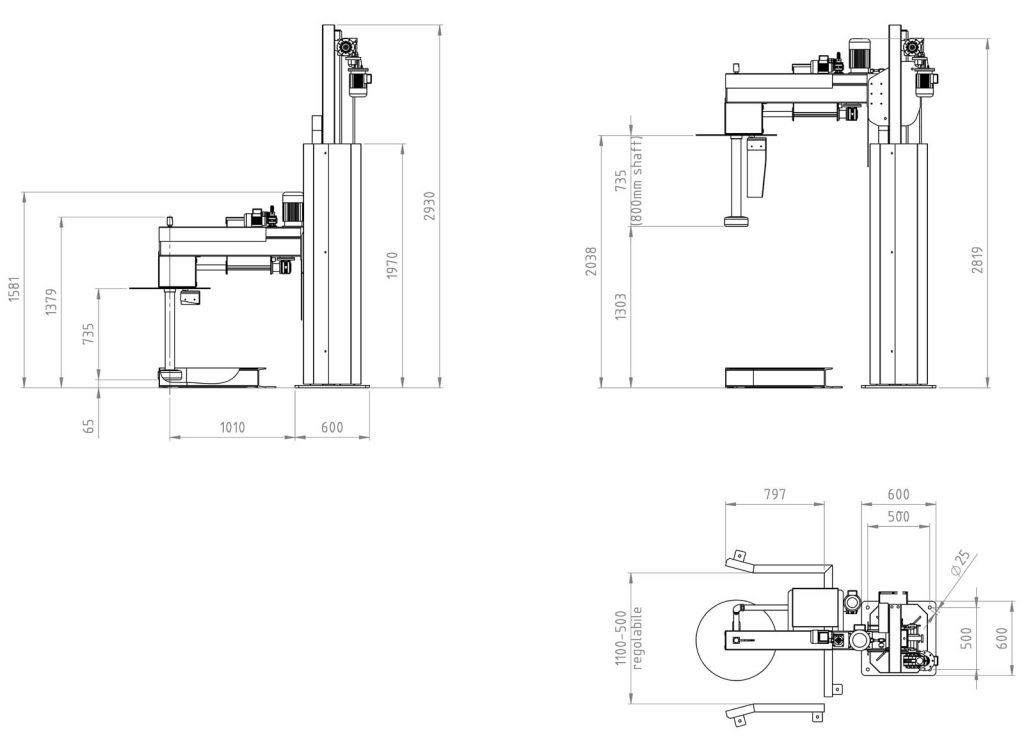 Degasatore su Colonna Dimensioni