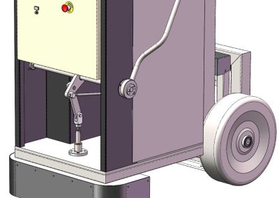 Degasatore su carrello Leva bloccaggio in posizione lavoro