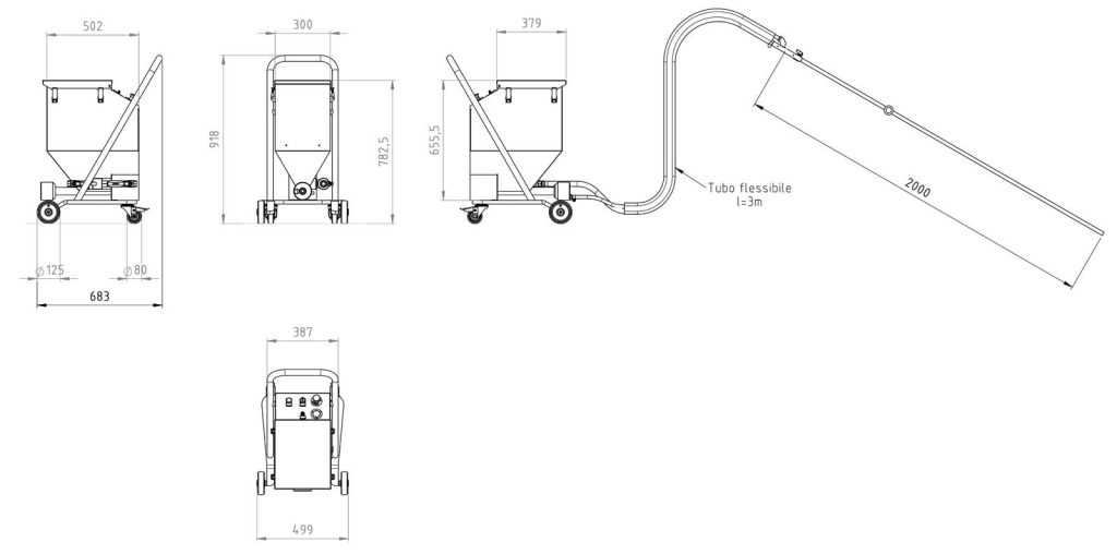 Flux Gun Basic Dimensioni