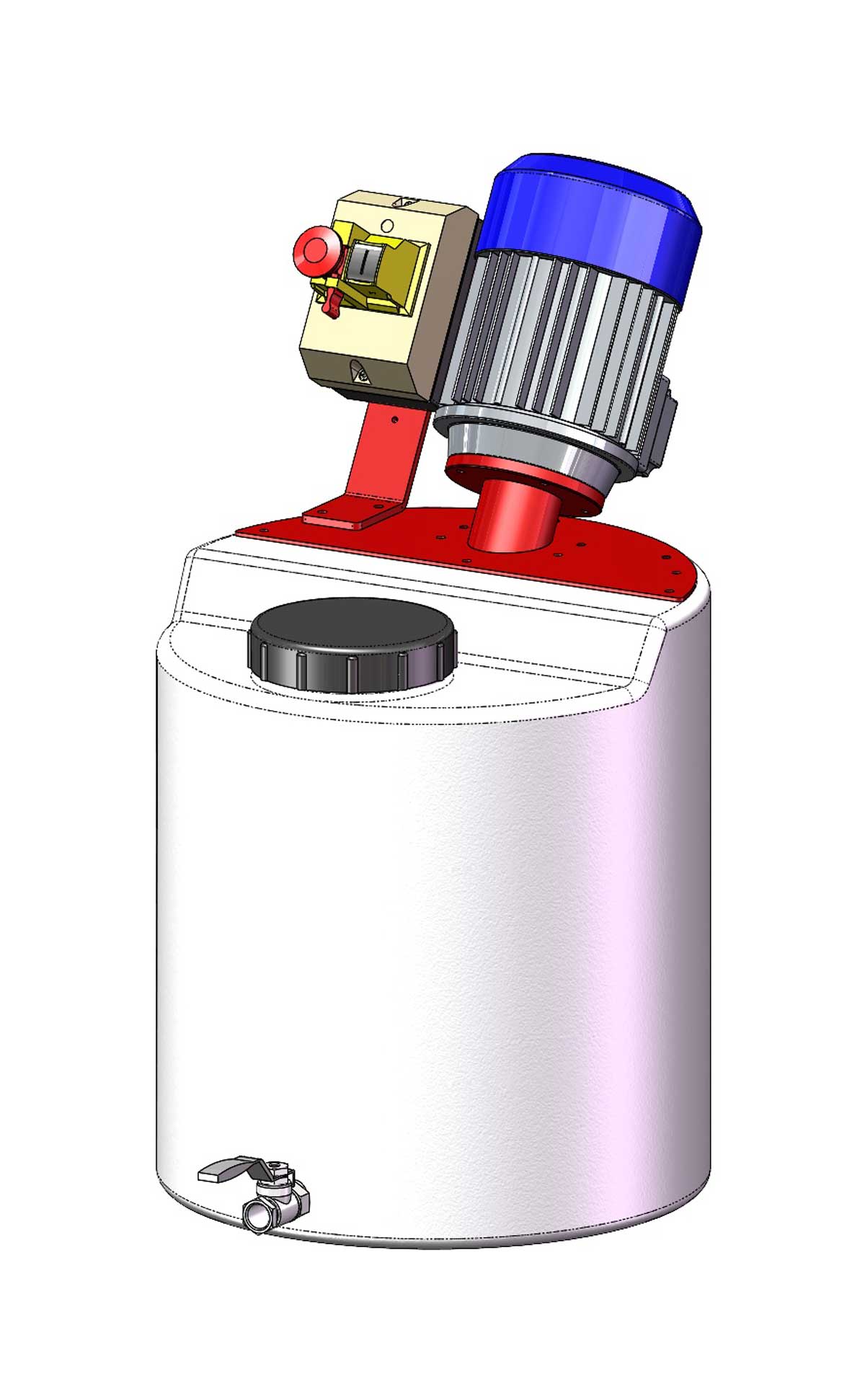 Miscelatore per vernice plastica 50l