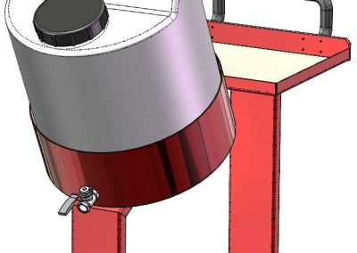 Miscelatore vernice plastica carrello 50l