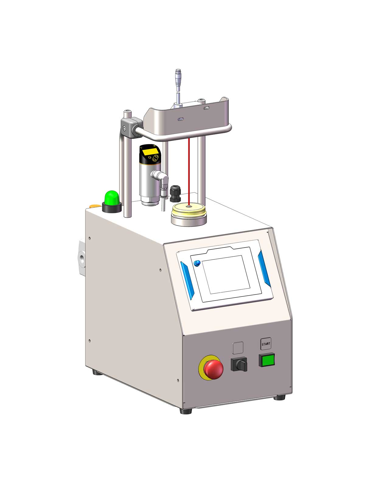 Dispositivo test bottone tappo 51mm per alimenti