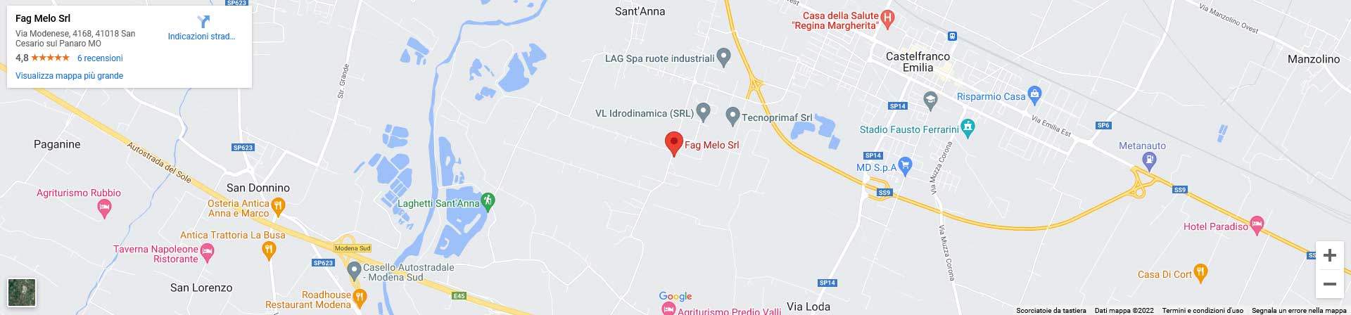Mappa come raggiungere Fag Melo automazioni industriali